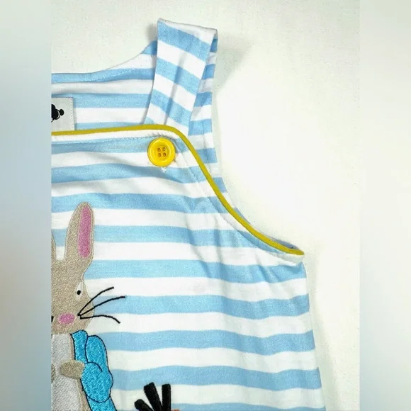 NWT MAGIC KINGDOM BOUTIQUE Toddler Peter‎ Rabbit Striped Romper Playsuit Size 3T - Picture 4 of 10